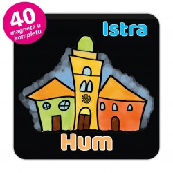 Magneti gradić EKO V 01 B Komplet 40 ili 20 kom  Hum