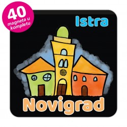 Magneti gradić EKO V 01 B Komplet 40 ili 20 kom  Novigrad