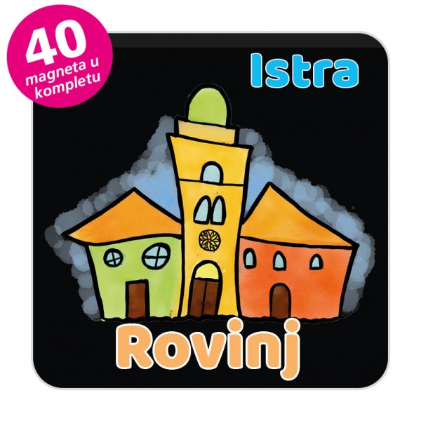 Magneti gradić EKO V 01 B Komplet 40 ili 20 kom  Rovinj
