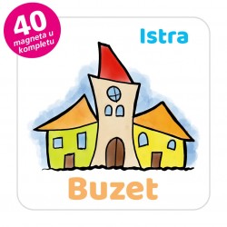 Magneti gradić EKO V 02 W Komplet 40 ili 20 kom  Buzet