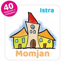 Magneti gradić EKO V 02 W Komplet 40 ili 20 kom  Momjan