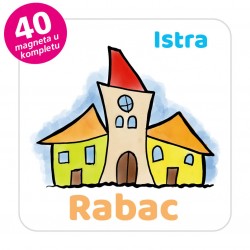 Magneti gradić EKO V 02 W Komplet 40 ili 20 kom  Rabac