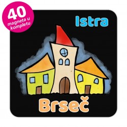 Magneti gradić EKO V 02 B Komplet 40 ili 20 kom  Brseč