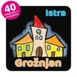 Magneti gradić EKO V 02 B Komplet 40 ili 20 kom  Grožnjan