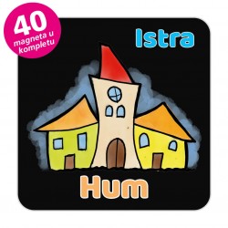 Magneti gradić EKO V 02 B Komplet 40 ili 20 kom  Hum