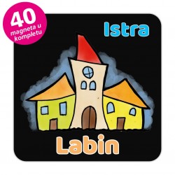 Magneti gradić EKO V 02 B Komplet 40 ili 20 kom  Labin