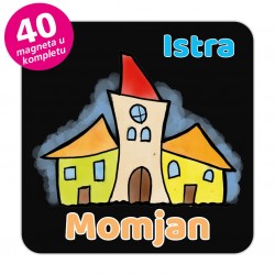 Magneti gradić EKO V 02 B Komplet 40 ili 20 kom  Momjan