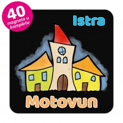 Magneti gradić EKO V 02 B Komplet 40 ili 20 kom  Motovun