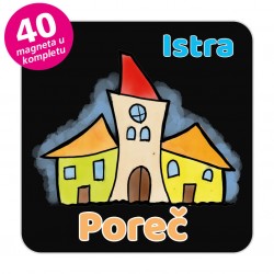 Magneti gradić EKO V 02 B Komplet 40 ili 20 kom  Poreč