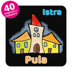 Magneti gradić EKO V 02 B Komplet 40 ili 20 kom  Pula