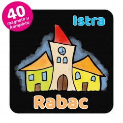 Magneti gradić EKO V 02 B Komplet 40 ili 20 kom  Rabac