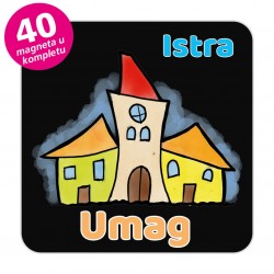 Magneti gradić EKO V 02 B Komplet 40 ili 20 kom  Umag