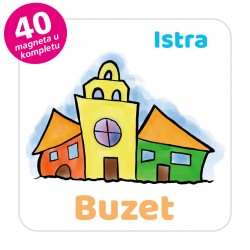 Magneti gradić EKO V 03 W Komplet 40 ili 20 kom  Buzet