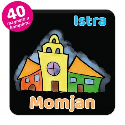 Magneti gradić EKO V 03 B Komplet 40 ili 20 kom  Momjan