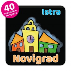 Magneti gradić EKO V 03 B Komplet 40 ili 20 kom  Novigrad