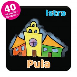 Magneti gradić EKO V 03 B Komplet 40 ili 20 kom  Pula