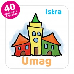 Magneti gradić EKO V 04 W Komplet 40 ili 20 kom  Umag