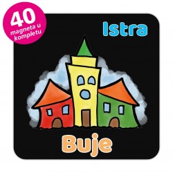 Magneti gradić EKO V 04 B Komplet 40 ili 20 kom  Buje