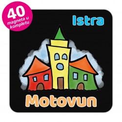 Magneti gradić EKO V 04 B Komplet 40 ili 20 kom  Motovun