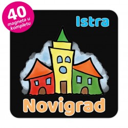 Magneti gradić EKO V 04 B Komplet 40 ili 20 kom  Novigrad