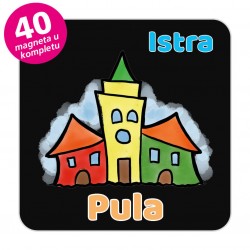 Magneti gradić EKO V 04 B Komplet 40 ili 20 kom  Pula