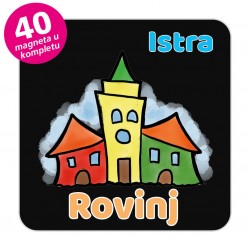 Magneti gradić EKO V 04 B Komplet 40 ili 20 kom  Rovinj