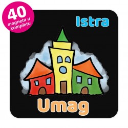 Magneti gradić EKO V 04 B Komplet 40 ili 20 kom  Umag