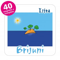 Magneti otočić EKO C 30 W Komplet 40 ili 20 kom Brijuni 01