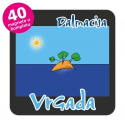 Magneti otočić EKO C 30 B Komplet 40 ili 20 kom  Vrgada