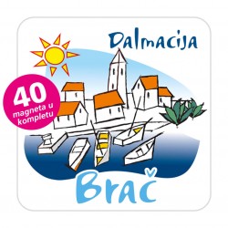 Magneti gradić EKO C 01 W Komplet 40 ili 20 kom  Brač