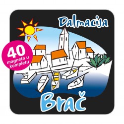 Magneti gradić EKO C 01 B Komplet 40 ili 20 kom  Brač