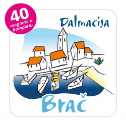 Magneti gradić EKO C 02 W Komplet 40 ili 20 kom  Brač