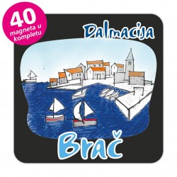 Magneti gradić EKO C 03 B Komplet 40 ili 20 kom  Brač