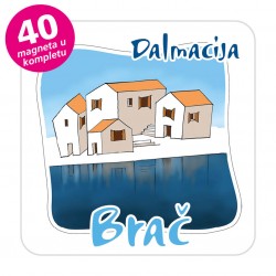 Magneti gradić EKO C 07 W Komplet 40 ili 20 kom  Brač