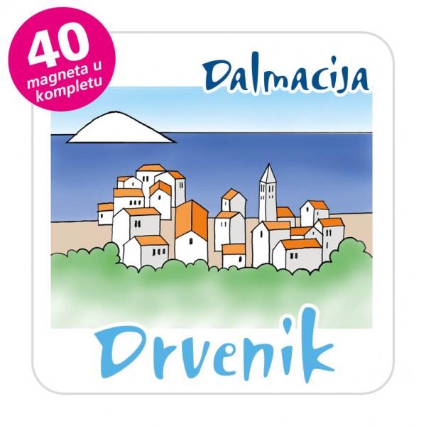 Magneti gradić EKO C 08 W Komplet 40 ili 20 kom  Drvenik Veli