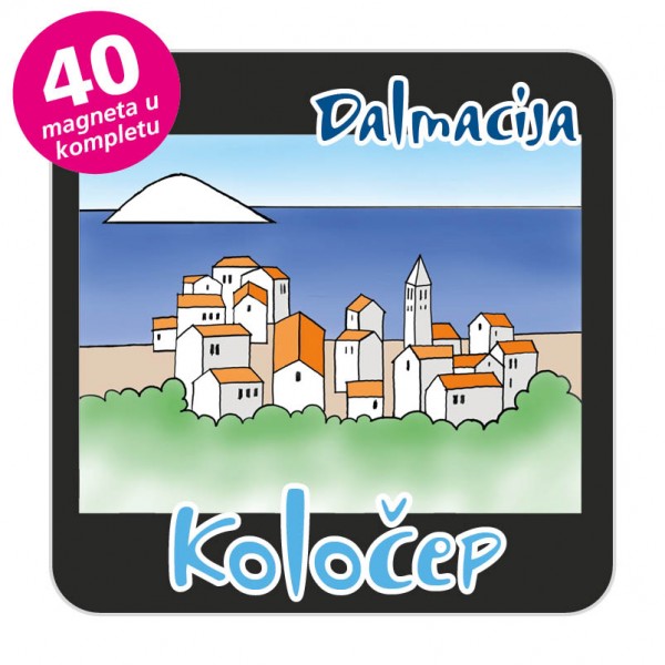 Magneti gradić EKO C 08 B Komplet 40 ili 20 kom  Koločep