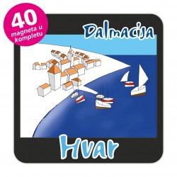 Magneti gradić EKO C 12 B Komplet 40 ili 20 kom  Hvar