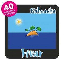 Magneti otočić EKO C 30 B Komplet 40 ili 20 kom  Hvar