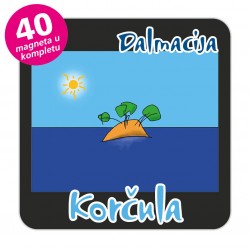 Magneti otočić EKO C 30 B Komplet 40 ili 20 kom  Korčula