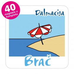 Magneti otočić EKO C 31 W Komplet 40 ili 20 kom  Brač