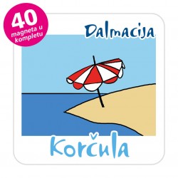 Magneti otočić EKO C 31 W Komplet 40 ili 20 kom  Korčula