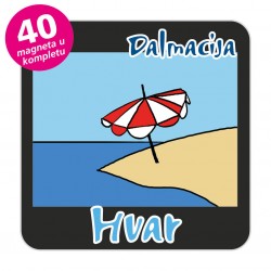 Magneti otočić EKO C 31 B Komplet 40 ili 20 kom  Hvar