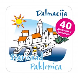 Magneti gradić EKO C 01 W Komplet 40 ili 20 kom  Starigrad Paklenica