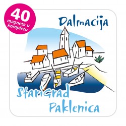 Magneti gradić EKO C 02 W Komplet 40 ili 20 kom  Starigrad Paklenica