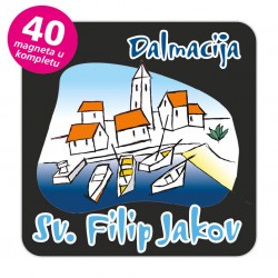 Magneti gradić EKO C 02 B Komplet 40 ili 20 kom  Sv. FIlip Jakov