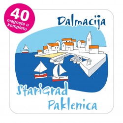 Magneti gradić EKO C 04 W Komplet 40 ili 20 kom  Starigrad Paklenica