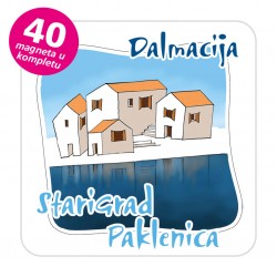 Magneti gradić EKO C 07 W Komplet 40 ili 20 kom  Starigrad Paklenica