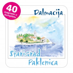 Magneti gradić EKO C 09 W Komplet 40 ili 20 kom  Starigrad Paklenica