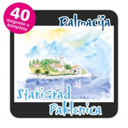 Magneti gradić EKO C 09 B Komplet 40 ili 20 kom  Starigrad Paklenica