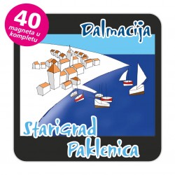 Magneti gradić EKO C 12 B Komplet 40 ili 20 kom  Starigrad Paklenica